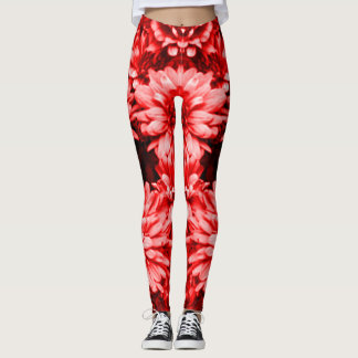 Leggings El rojo florece las polainas