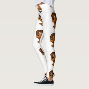 Leggings El rugido del gato del león deportivo Personaliza