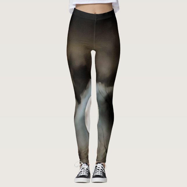 Leggings El solsticio de invierno la luna el arte celeste (Anverso)
