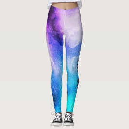 Leggings El sudor es un llanto de grasa azul y morado motiv