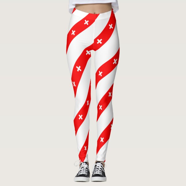 Leggings El suizo raya la bandera (Anverso)
