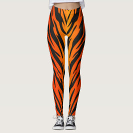 Leggings El tigre del fuego raya el estampado de animales