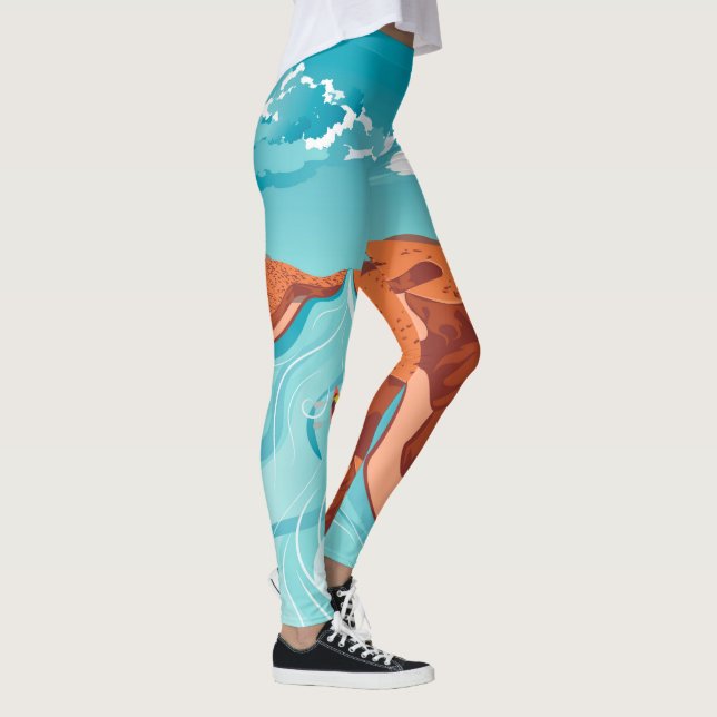 Leggings El transportar en balsa en el río de la montaña (Derecha)