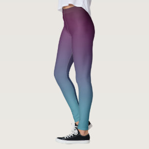 Leggings El trullo azul púrpura de la mora se descolora
