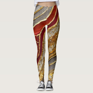 Leggings El universo rojo cósmico se prepara para los amant