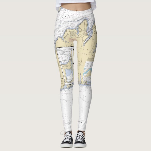 Leggings El viñedo de Martha, Cape Cod, MAMÁES náuticas (Anverso)