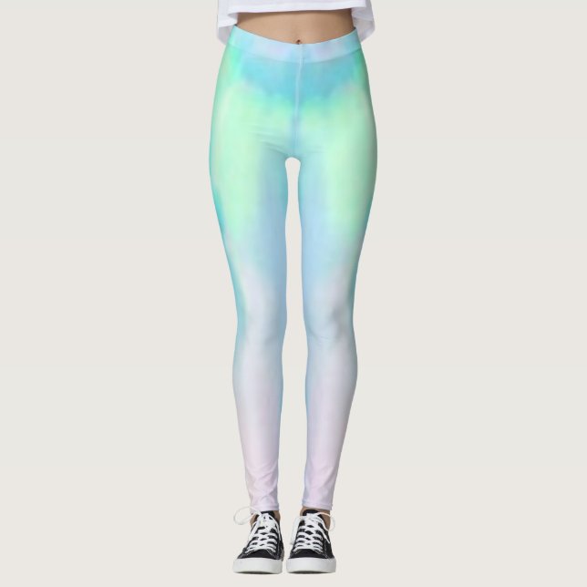 Leggings El yoga opal rosa y azul gemstone entrenamiento mo (Anverso)
