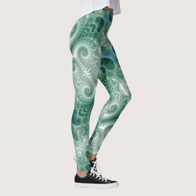 Leggings El yoga verde moderno de primavera atrae a Chicas  (Derecha)