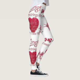 Leggings El Zing Rojo Fue A Las Cadenas De Mi Corazón Cuand