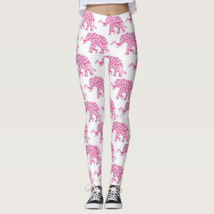 Leggings Elefante de corazones rosados