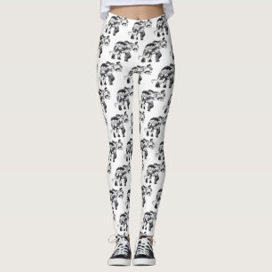 Leggings Elefante hecho de camuflaje gris del ejército