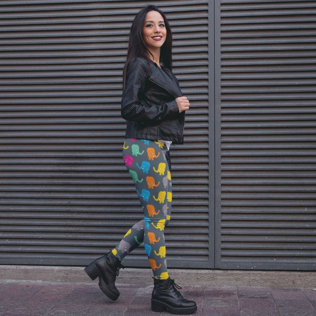 Leggings elefantes coloridos (Subido por el creador)