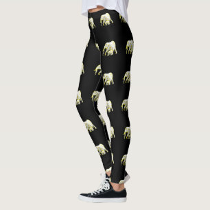 Leggings Elefantes de Frangipani, mujeres leggadoras