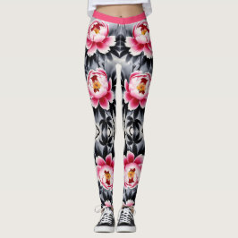 Leggings Elegance in Bloom: Floral Harmony printed