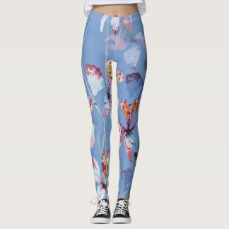 Leggings Elegancia de orquídeas salvajes: lujo acuarela