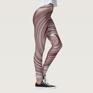 Leggings Elegancia de rayas borrosas monocromáticas blancas