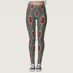 Leggings Elegancia del patrón de mosaico de azúcares de cob