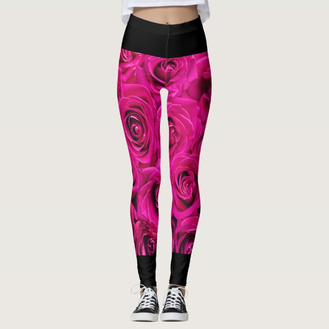 Leggings "Elegancia floreciente: Leggencias de mujeres con  (Anverso)