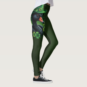 Leggings Elegancia irlandesa, el cisne negro de San Patrici