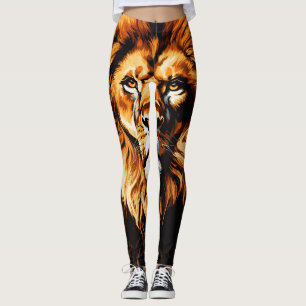 Leggings Elegancia salvaje: Leyendas impresas de la leona