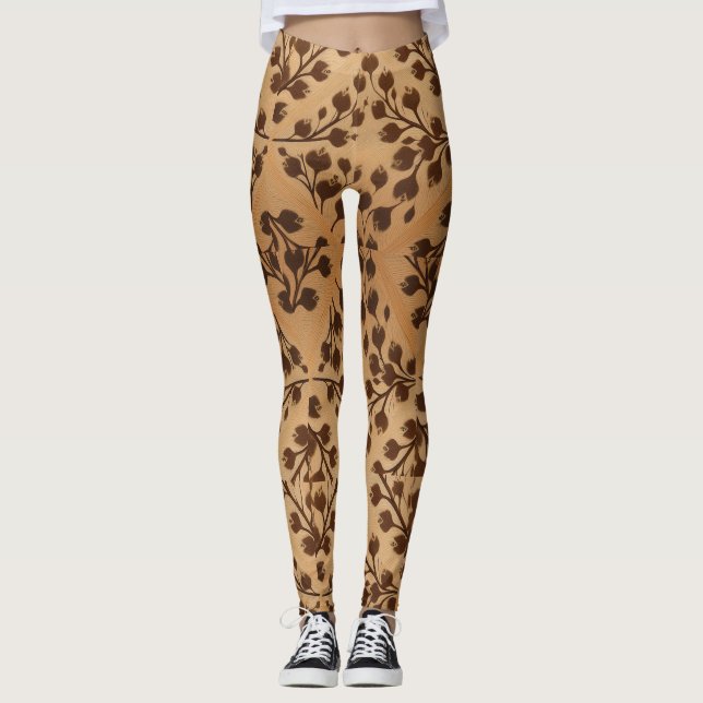 Leggings Elegancia salvaje: Piernas de impresión de animale (Anverso)
