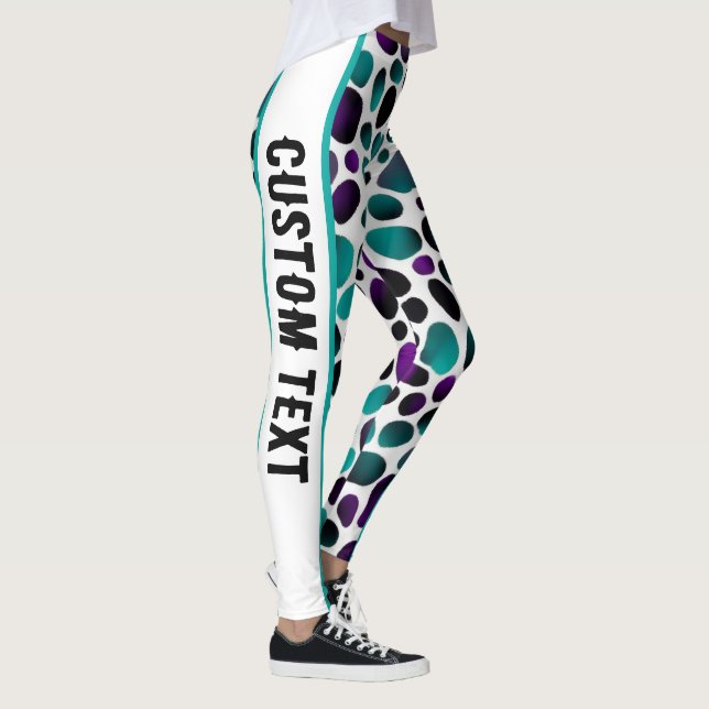 Leggings Elegancia salvaje Verde azulada, morada y animal n (Derecha)