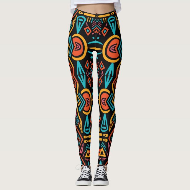 Leggings Elegancia tribal africana (Anverso)