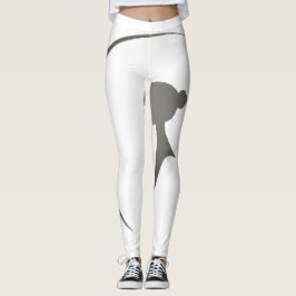 Leggings Elegant Female Silhouette Minimalist Crescent Art