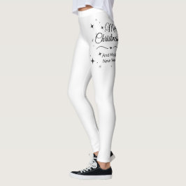 Leggings Elegant Merry Christmas and Happy New Year