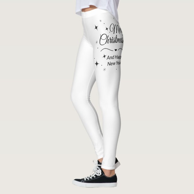 Leggings Elegant Merry Christmas and Happy New Year (Izquierda)