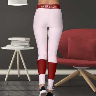 Leggings Elegant Pink Red Valentine's Day Girlfriend Gift 