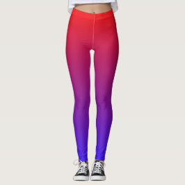 Leggings Elegant Red And Bluo, Colorful 