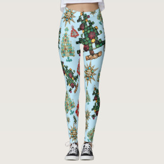 Leggings Elegante árbol de Navidad Jewel Bling