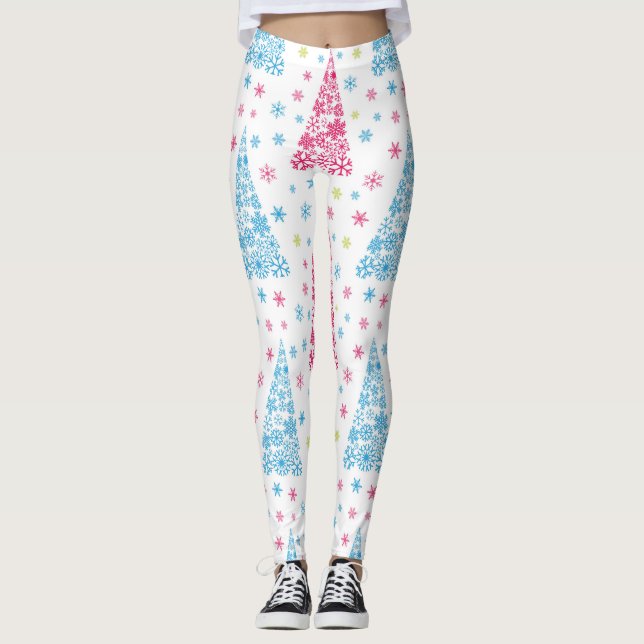Leggings Elegante árbol de Navidad moderno (Anverso)