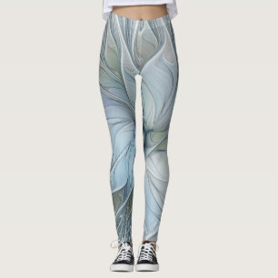Leggings Elegante Belleza Moderna Resumen Flor de Arte Frac