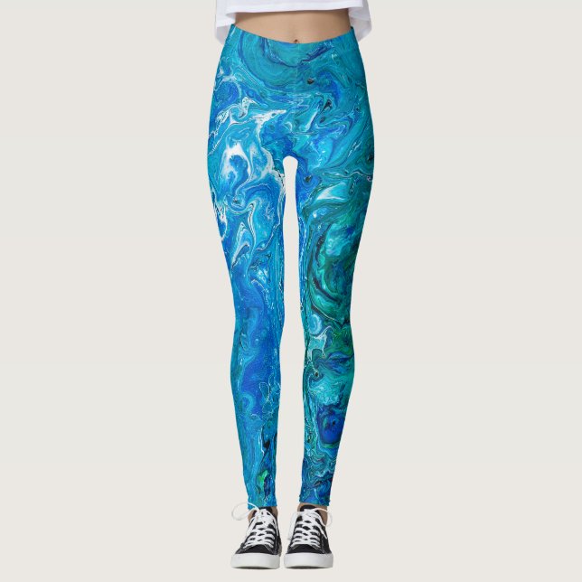 Leggings Elegante Crazy Lace Agate 2 - Blue Aqua (Anverso)