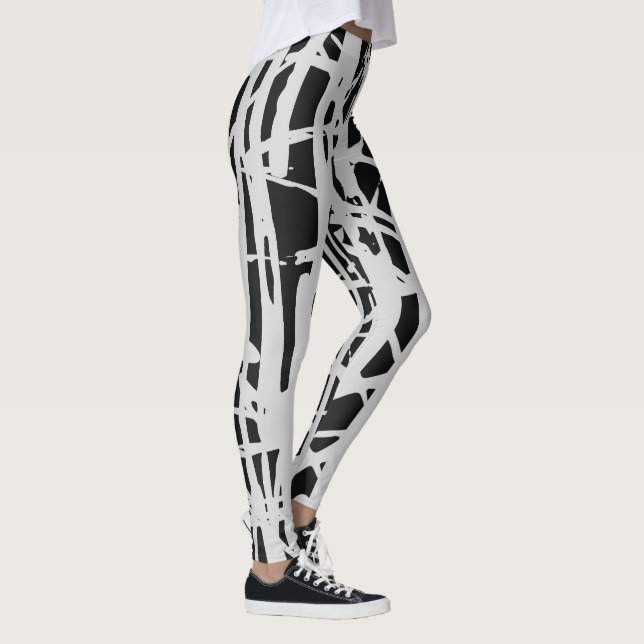 Leggings Elegante Cute simple negro y blanco (Derecha)