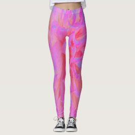 Leggings Elegante Dahlia con decoración magenta y rosa