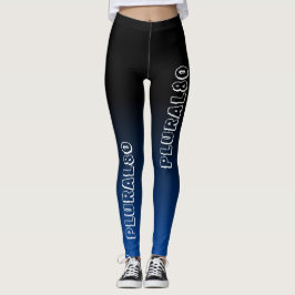 Leggings Elegante degradado azul negro monogramado