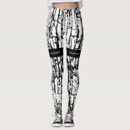 Leggings Elegante diseño blanco negro