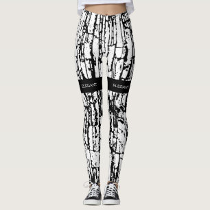 Leggings Elegante diseño blanco negro