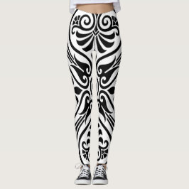 Leggings Elegante diseño negro y blanco