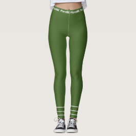 Leggings Elegante entrenamiento blanco y verde