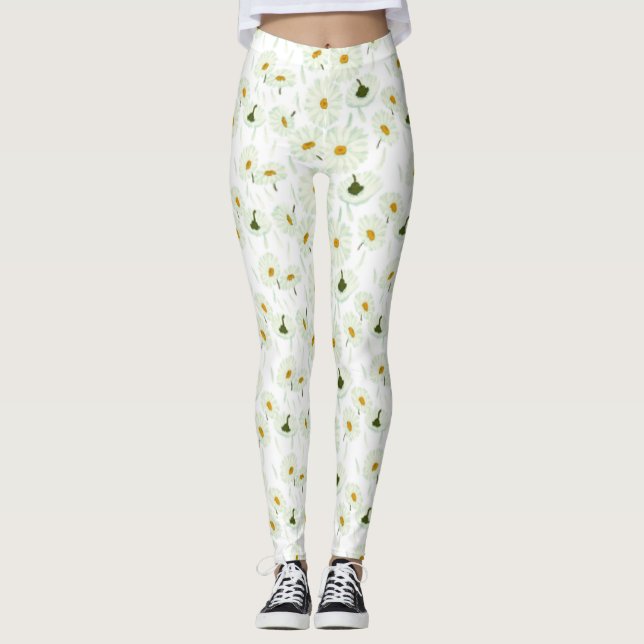 Leggings Elegante flor marguerita (Anverso)