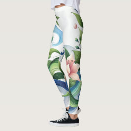 Leggings Elegante floral y florida naturaleza femenina