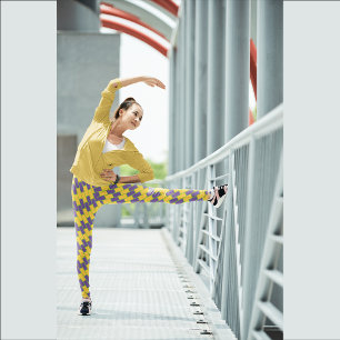 Leggings Elegante Gimnasio de ladrillo amarillo Mujeres de