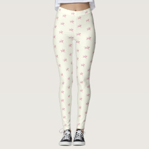 Leggings Elegante Girly Pink White Horseback