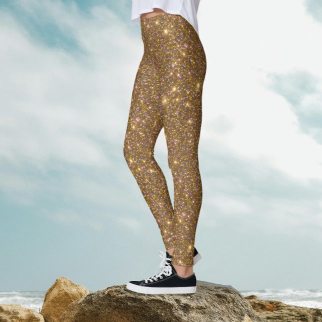 Leggings Elegante Glam Gold Purpurina brillante Sparkle Lux (Subido por el creador)