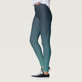 Leggings Elegante gradiente verde moderno simple para ella
