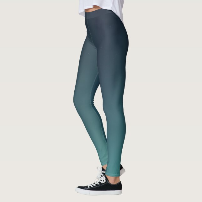 Leggings Elegante gradiente verde moderno simple para ella (Izquierda)
